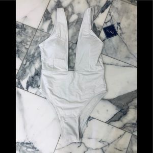 NWT ZAFUL white one piece bathing suit